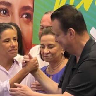 Governadora Raquel Lyra ao lado de Gilberto Kassab.