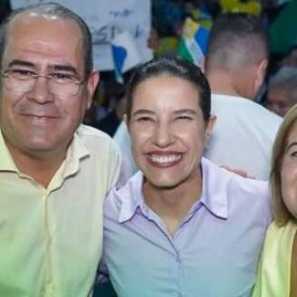 Mano Medeiros, Raquel Lyra e Andréa Medeiros.