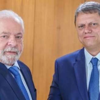 Lula e Tarcísio de Freitas.