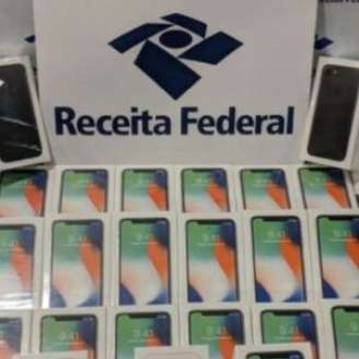 Celulares em leilão da Receita Federal.