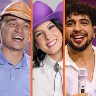 JOão Gomes, Ana Castela e Nattan.