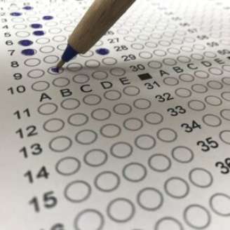 Prova de concurso público.