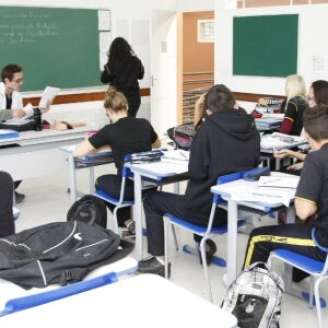 Alunos em sala de aula