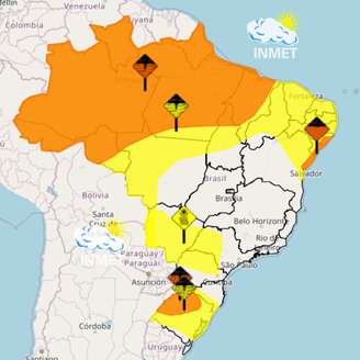 Tempo no Nordeste nesta quinta (23).