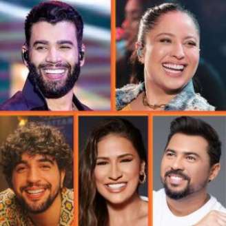 Gustavo Lima, Mari Fernandez, Nattan, Simone Mendes e Xand Avião.