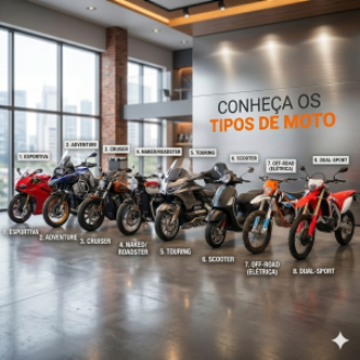 Conheça os tipos de motos.