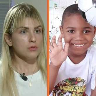 Sari Corte Real e o menino Miguel.
