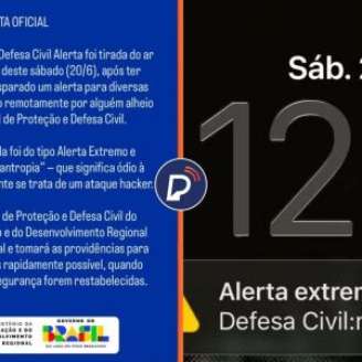 Nota Oficial emitida pela Defesa Civil Nacional