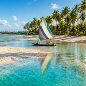 Praia do Patacho, localizada em Porto de Pedras, no litoral norte de Alagoas