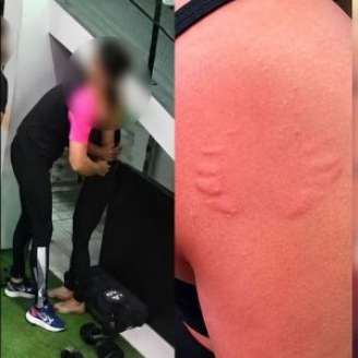 Violência foi registrada por câmera.