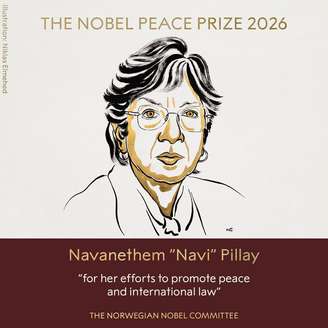 A jurista sul-africana Navanethem “Navi” Pillay foi a ganhadora do Prêmio Nobel da Paz de 2026.