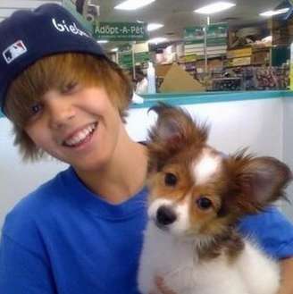 <p>Sammy era o cachorro de Bieber na infância</p>