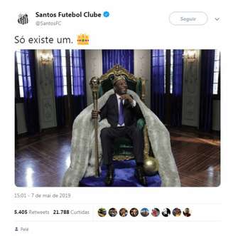Post do Santos tirou onda com Messi após a eliminação na Champions (Foto: Divulgação/Twitter)