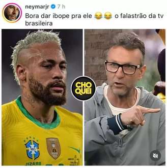 Neymar responde Neto. Reprodução: Redes Sociais