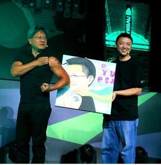 Quando as ações da Nvidia atingiram US$ 100 pela primeira vez, o executivo comemorou com uma tatuagem do logotipo da companhia no braço.