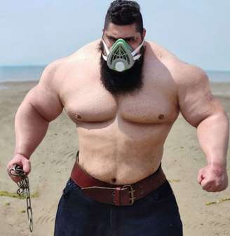 Sajad Gharibi é conhecido como Hulk Iraniano (Foto: Reprodução/Instagram)