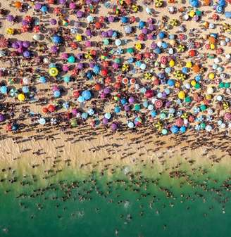 O fotógrafo Felipe Figueiredo registrou a praia de Ipanema no feriado de São Sebastião