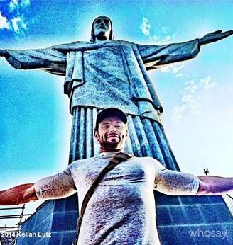 <p>O ator americano postou foto de visita ao Cristo Redentor</p>
