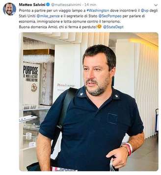 Salvini visita EUA para fortalecer aliança com governo Trump