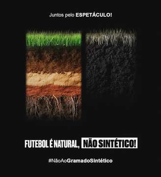 Campanha contra a prática do futebol no gramado sintético
