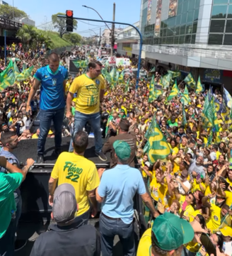 Flávio Bolsonaro (PL) faz carreata em São Gonçalo (RJ) neste sábado, 10