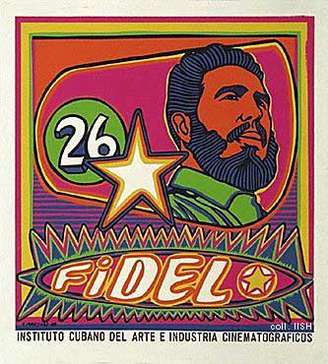 Fidel Castro e o M-26 ( pôster cubano)