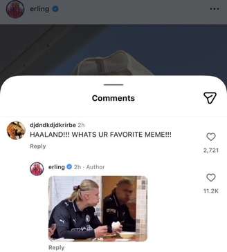 Haaland respondeu memes publicados por torcedores –