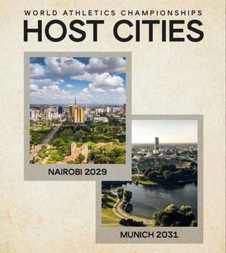 Nairobi 2029 e Munique 2031 estão previstas para setembro, encerrando a temporada a temporada das grandes competições