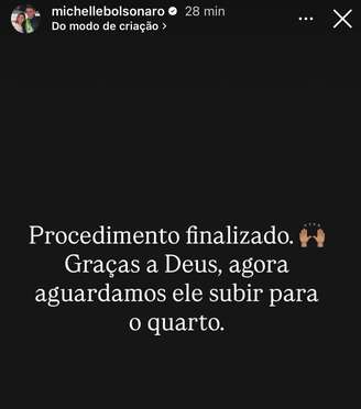 Michelle publica atualização sobre cirurgia de Bolsonaro