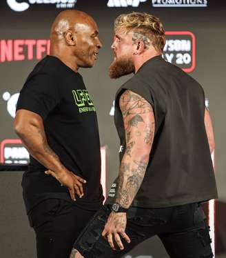 Encarada entre Jake Paul e Mike Tyson 