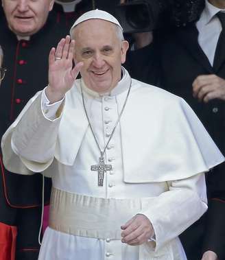 <p>Papa Francisco na Basílicia de Santa Maria Maggiore, na manhã desta quinta-feira</p>