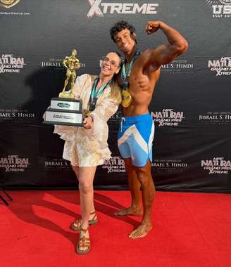 Victor Alexandre, filho de Xanddy e Carla Perez, leva sete prêmios em competição de fisiculturismo natural