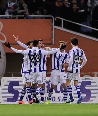 Real Sociedad jogará no estádio Anoeta, seu tradicional trunfo (Foto: ANDER GILLENEA/AFP)