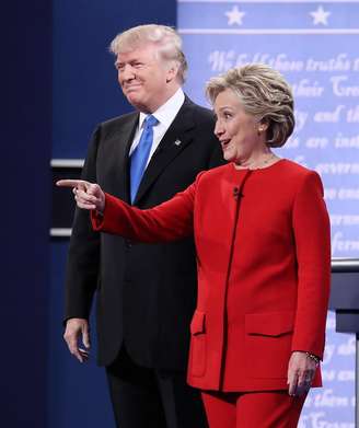 Os candidatos Hillary Clinton e Donald Trump 