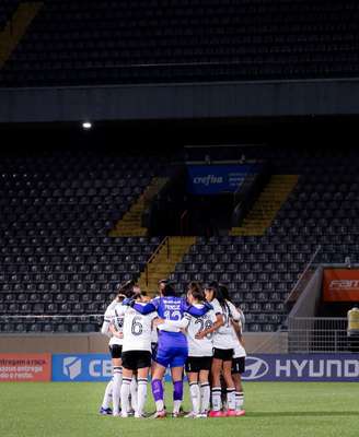 Equipe do Botafogo reunida durante partida 
