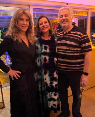 Lilibeth Monteiro, Narcisa Tamborindeguy e Roberto de Carvalho durante evento no Rio de Janeiro em 16 de agosto de 2026.