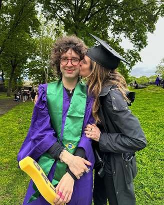 Luciana Jimenez celebrates her son Lucas Jagger's graduation