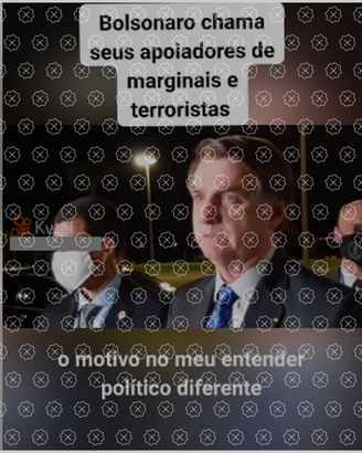 Reprodução de entrevista de 2020 em que Bolsonaro chama opositores de marginais e terroristas, que circula como atual e em referência a seus apoiadores