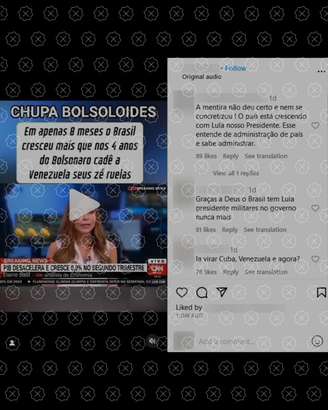 Print mostra post que engana ao tirar de contexto um trecho do programa CNN Breaking News para alegar que o Brasil cresceu mais em oito meses do governo Lula do que em quatro anos de Bolsonaro, o que é falso