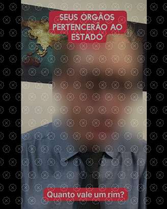 Em vídeo difundido nas redes, homem alega que projeto de lei na Câmara faz com que órgãos das cidadãos pertençam ao Estado brasileiro, o que é falso