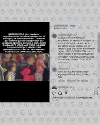 Posts compartilham vídeo em que crianças são retiradas de carro e mentem que se trata de caso de tráfico sexual