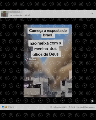 Vídeo antigo de destruição na Faixa de Gaza circula atualmente com legenda enganosa que afirma que começou a resposta de Israel