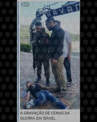Cena de gravação de filme circula como se mostrasse equipe forjando cena de violência no conflito entre Israel e o Hamas