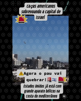 Vídeo de caças sobrevoando cidade circula no TikTok com legenda que diz que gravação foi feita em Tel Aviv