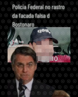 Vídeo mostra homem de boné dentro de carro; legenda que sugere que PF estaria investigando Bolsonaro no caso da facada ocorrida em MG em 2018