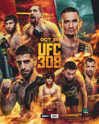 UFC 308 será neste sábado 