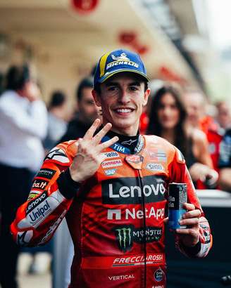 Marc Márquez comemora vitória na Sprint em COTA