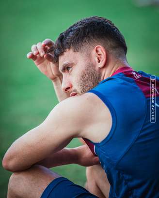 Emmanuel Martínez em treino pelo Fortaleza. 