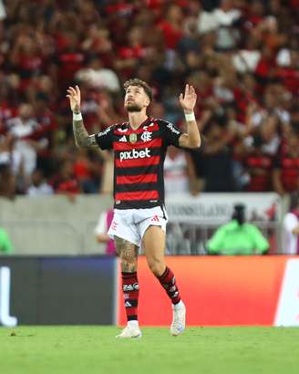 Léo Pereira comemora gol de empate. Fotos: Gilvan de Souza/Flamengo