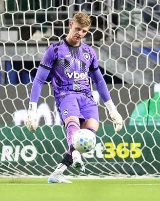 Raul durante a derrota do Botafogo para o Palmeiras 